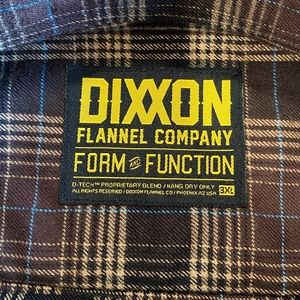 Dixxon Flannel Co Brown Black Light Blue Long Sleeve Flannel Sz 3XL w/ Buttons